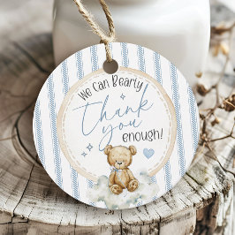 Etiquetas Para Lembrancinhas We Can Bearly Wait Watercolor Bear Boy Baby Shower
