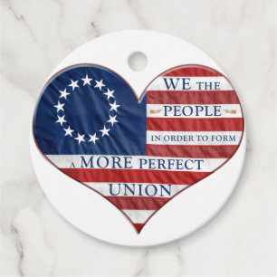 Etiquetas Para Lembrancinhas We The People American Flag Heart