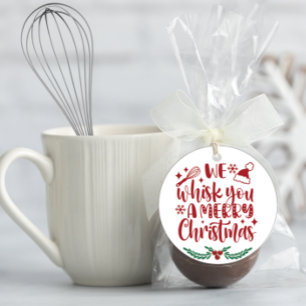Etiquetas Para Lembrancinhas We Whisk You a Merry Christmas Holiday Favor