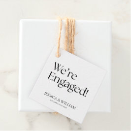 Etiquetas Para Lembrancinhas We're Engaged Minimalist Engagement Party