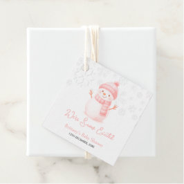 Etiquetas Para Lembrancinhas We're Snow Excited Snowmen Girl Baby Shower