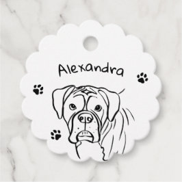 Etiquetas Para Lembrancinhas Whimsical Boxer: Texto Editável