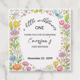 Etiquetas Para Lembrancinhas Whimsical Colorful Little Wildflower 1st Birthday 