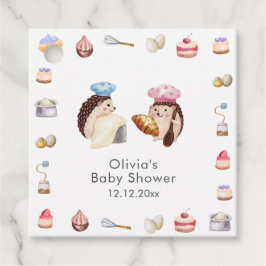 Etiquetas Para Lembrancinhas Whimsical Cute Hedgehog Chef Baker Baby Shower 