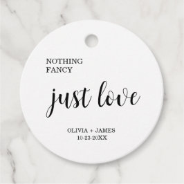 Etiquetas Para Lembrancinhas White Nothing Fancy Just Love Wedding