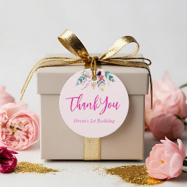 Etiquetas Para Lembrancinhas Wild One Girl's First Birthday Obrigado