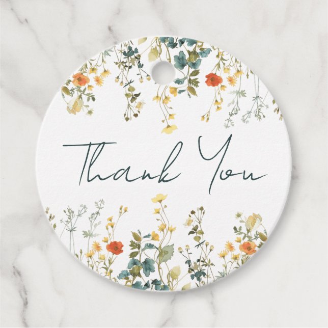 Etiquetas Para Lembrancinhas Wildflower Wedding (Frente)