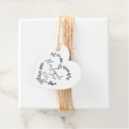 Etiquetas Para Lembrancinhas Wildflowers Heart with Handmade with Love Quote