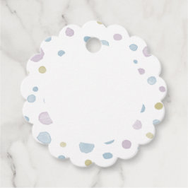 Etiquetas Para Lembrancinhas William Confetti Watercolor Dots Favor Tags