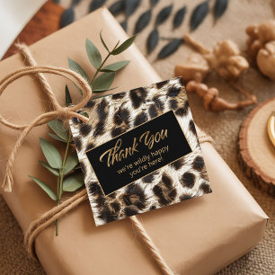 Etiquetas Para Lembrancinhas Willy Happy Obrigado Leopard Branco ID1157