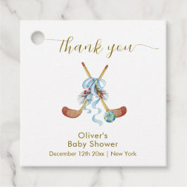 Etiquetas Para Lembrancinhas Winter All Star Bow Floral Hockey Baby Shower 