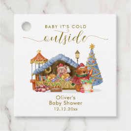 Etiquetas Para Lembrancinhas Winter Farmer Market Teddy Bear Baby Shower 
