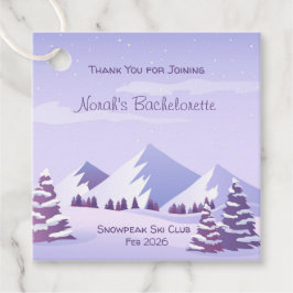 Etiquetas Para Lembrancinhas Winter Mountain Bachelorette Personalized Square