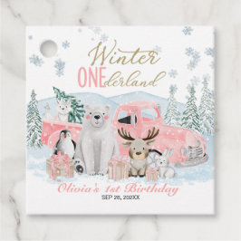 Etiquetas Para Lembrancinhas Winter Onederland Arctic Animal Girl 1st Birthday