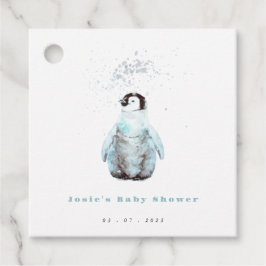 Etiquetas Para Lembrancinhas Winter Penguin Baby Shower