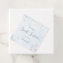 Winter Wonderland Blue Silver Snow Ice Sweet 16