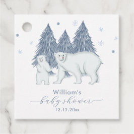 Etiquetas Para Lembrancinhas Winter Woodland Forest Polar Bear Baby Shower 