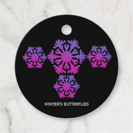 Etiquetas Para Lembrancinhas  Winter's Butterflies snowflakes
