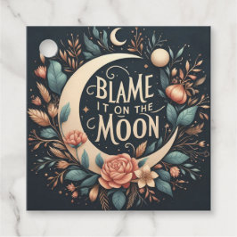 Etiquetas Para Lembrancinhas Witchy Floral Culpa-O No Favor Da Lua Dando Etique
