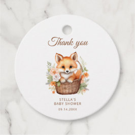 Etiquetas Para Lembrancinhas Woodland Fox Watercolor Florals Baby Shower