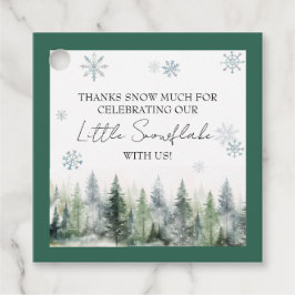 Etiquetas Para Lembrancinhas Woodland Winter ONEderland Favor Tags
