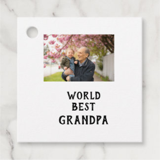 Etiquetas Para Lembrancinhas World best Grandpa photo name father's day grandpa