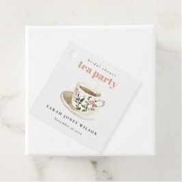 Etiquetas Para Lembrancinhas Xícara de Chá Floral Elegante Chá de Noiva Festa d