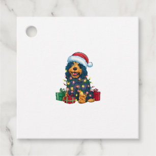 Etiquetas Para Lembrancinhas Xmas Lighting Santa Hate Cão de Água Português Chr
