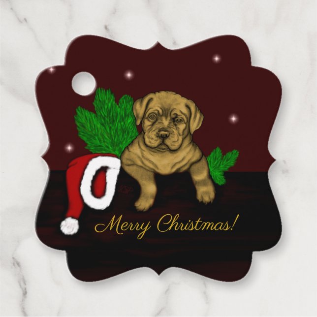 Etiquetas Para Lembrancinhas XMas puppy (Frente)