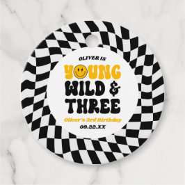 Etiquetas Para Lembrancinhas Young Wild & Three Retro Third 3rd Birthday Party