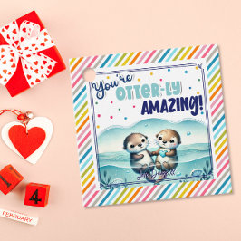 Etiquetas Para Lembrancinhas You're Otterly Amazing cute otter Valentine