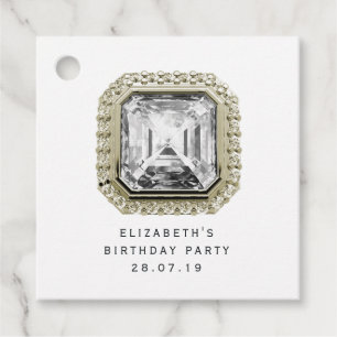 Etiquetas Para Lembrancinhas Zirconia Diamond April Birthstone