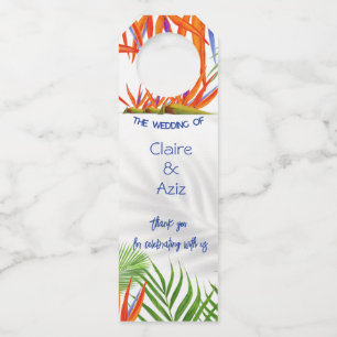 Etiquetas para o cabide da garrafa - Uma mensagem