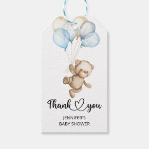 Etiquetas para o Chá de fraldas do Urso Bebê de Te