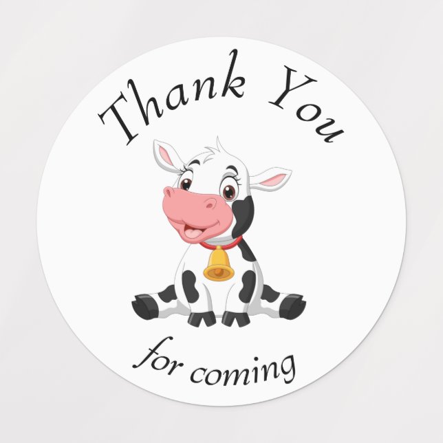 Etiquetas para obrigado de Vaca (Design 1)