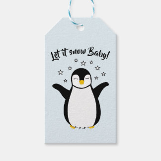 Etiquetas para presentes com o bebê pinguim fofo