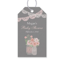 Etiquetas para presentes da Chá de fraldas Rosa de