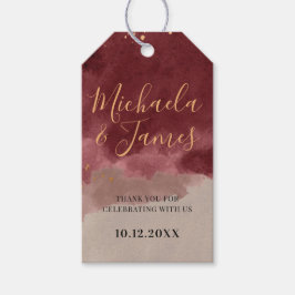 Etiquetas para presentes da Dourada e da Burgundy