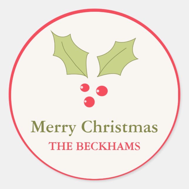 Etiquetas para presentes de férias personalizadas  (Frente)