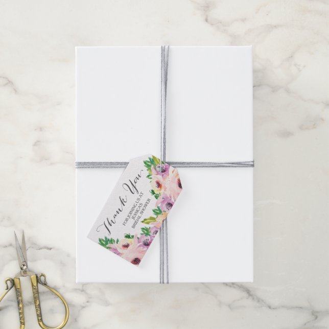 Etiquetas para presentes de flor selvagem (Com cordão)