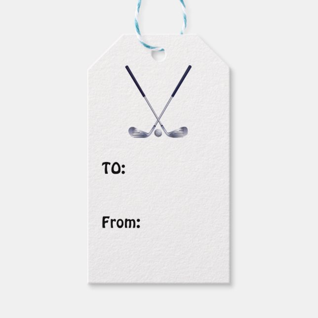 Etiquetas para presentes de golfe (Frente)