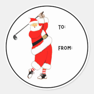 Etiquetas para presentes de Natal de Golf