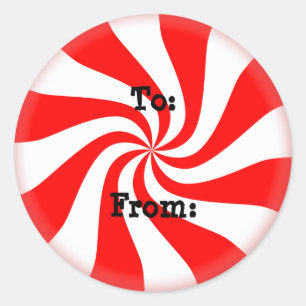 Etiquetas para presentes de Natal do Peppermint Ca