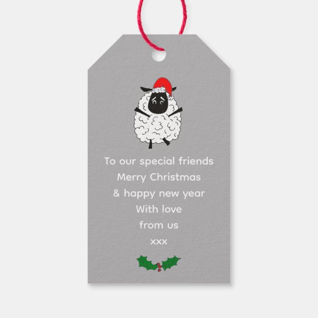 Etiquetas para presentes de Natal Festivo (Verso)