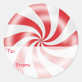 Etiquetas para presentes do doce de menta vermelha