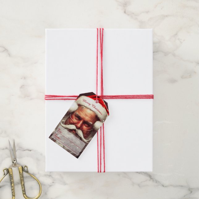 Etiquetas para presentes do Papai Noel (Com cordão)