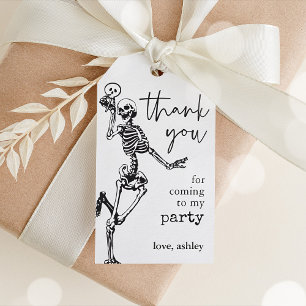 Etiquetas para presentes do Skeleton Halloween