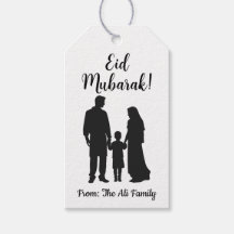 Etiquetas para presentes Eid Mubarak personalizada