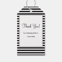 Etiquetas para presentes em faixas brancas/pretas