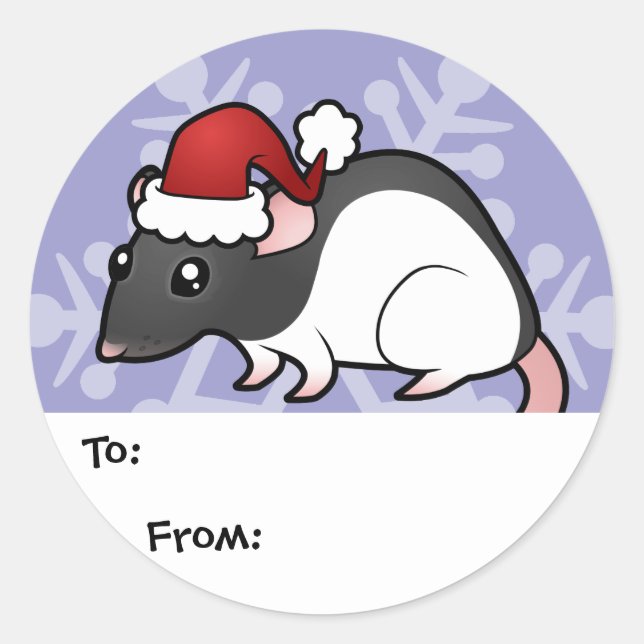 Etiquetas para presentes em ratos de Natal (Frente)